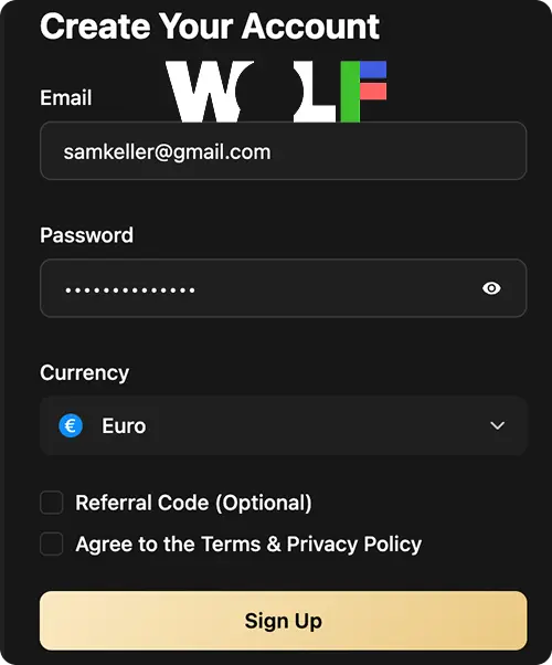 wolf io registration window
